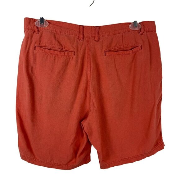 Weatherproof Vintage Salmon Men's 34 Linen Blend Shorts Beach Vacation Summer - Picture 3 of 10